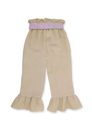 Unlined beige linen trousers LA STUPENDERIA KIDS | TJPN74D40D35.